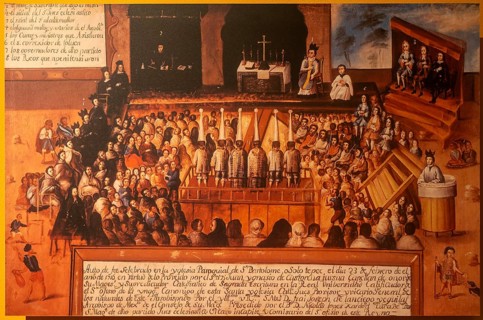 Church Iglesia Saint Bartolome, 23 February 1716, Spanish colonial exhibition Palacio Canton