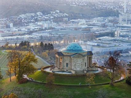Funerary chapel on the Württenberg. The mausoleum was built between 1820 and 1824 to a design by
