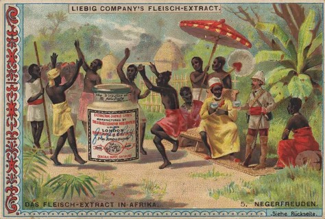 Series Export of Liebig meat extract to Africa, the joy of the Negroes about the product, Liebig