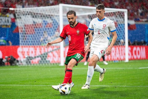 LEIPZIG, GERMANY - JUNE 18, 2024: Euro 2024 Groupe F match Portugal vs Czechia 2:1. In action