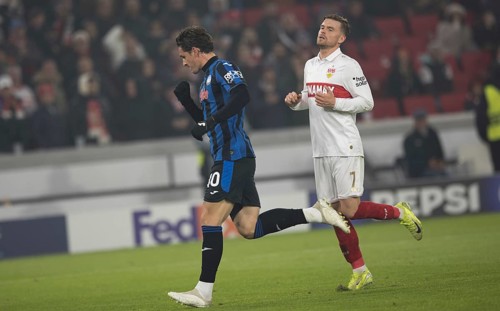 Football match, Nicolo' ZANIOLO Atalanta Bergamo 10 has just scored the 0:2 for Atalanta Bergamo