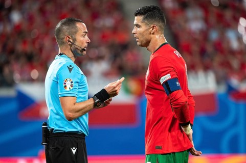 LEIPZIG, GERMANY - JUNE 18, 2024: Euro 2024 Groupe F match Portugal vs Czechia 2:1. Referee Marco