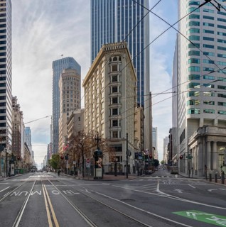 A picture of the Flatiron Building in Downtown San Francisco