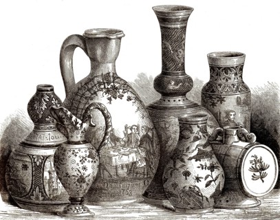 Fayence aus der Manufaktur von Nevers, Stadt Nevers, Frankreich, 19.