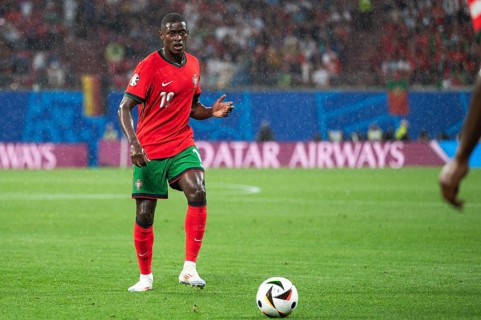 LEIPZIG, GERMANY - JUNE 18, 2024: Euro 2024 Groupe F match Portugal vs Czechia 2:1. In action Nuno