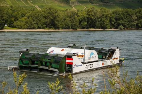 River mill power plant, innovative small power plant for electricity generation, Niederheimbach am