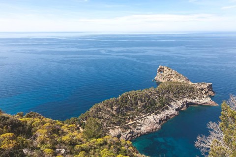 View of the Punta de Sa Foradada, north coast, Majorca, Balearic Islands, Spain, Europe
