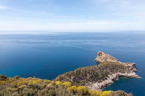 View of the Punta de Sa Foradada, north coast, Majorca, Balearic Islands, Spain, Europe