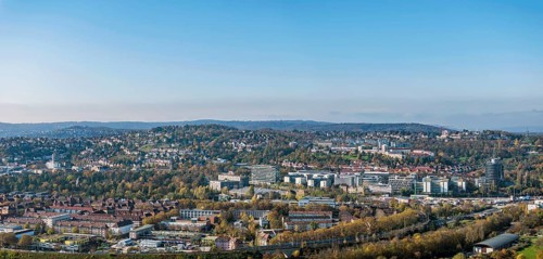 Killesberg, sought-after residential area on a semi-elevated position above the city of Stuttgart.