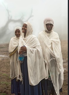 Three young Ethiopian pilgrims have arrived in the pilgrimage site of Lalibela after a long