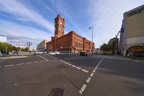 Rotes Rathaus, intersection of Rathausstraße and Spandauer Straße, Berlin, capital city,