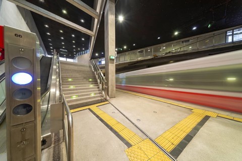 Exiting underground, Breslauer Platz underground station, Cologne Central Station, Cologne, North