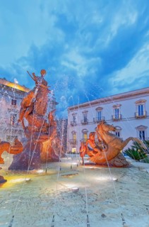 Diana fountain, Ortygia, Syracuse, Sicily, Italy, Europe