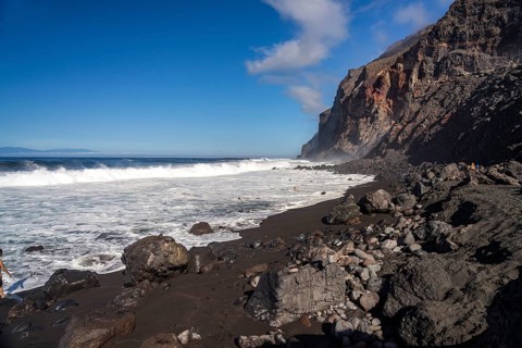 Playa del Inglés beach, Valle Gran Rey, La Gomera, Canary Islands, Spain, Europe