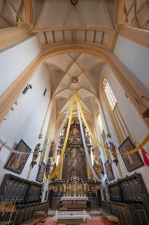 Chancel of St Vitus Church, 16th century, Iphofen, Lower Franconia, Bavaria, Germany, Europe