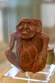 'Idolos' exhibition anthropomorphic figure, Palacio Canton palace anthropology museum, Merida,