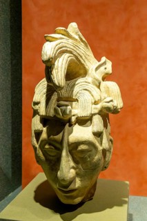 Funerary items at royal tomb of Mayan king Pakal the Great, Palenque, National Museum of