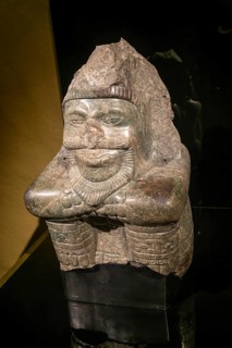 Figure of Xiuhtecuhtli, god of fire, archaeological site and museum of Templo Mayor, Mexico City,