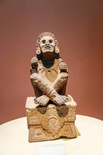 Statue of Xochipilli, Aztec Prince of Flowers God of Music, National Museum of Anthropology, Mexico
