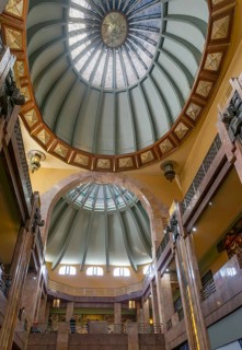 Art Nouveau architecture interior of Palacio de Bellas Artes, Palace of Fine Arts, Mexico City,