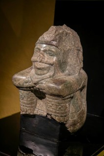 Figure of Xiuhtecuhtli, god of fire, archaeological site and museum of Templo Mayor, Mexico City,