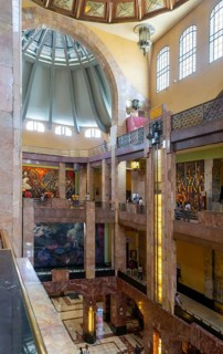 Art Nouveau architecture interior of Palacio de Bellas Artes, Palace of Fine Arts, Mexico City,