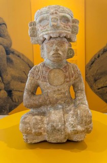 'Idolos' exhibition anthropomorphic figure, Palacio Canton palace anthropology museum, Merida,