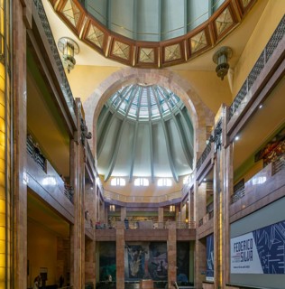 Art Nouveau architecture interior of Palacio de Bellas Artes, Palace of Fine Arts, Mexico City,