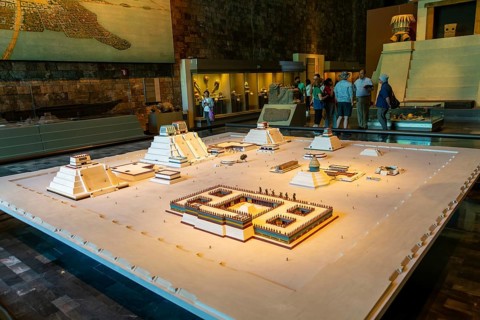 Model of Teotihuacan Aztec city, National Museum of Anthropology, Mexico City, Mexico, Central