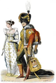 French court dress, 1807, Französische Hoftracht aus der Zeit des ersten Kaiserreichs, 1807