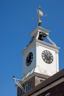 CHATHAM, KENT, UK, AUGUST 9. Bell tower of the Old Naval Storehouse at Chatham Historic Dockyard in