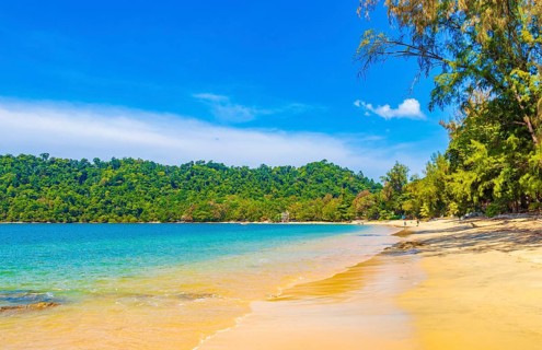 Tropical Paradise island Koh Phayam Aow Yai Beach landscape panorama view in Ranong Thailand