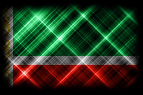 Chechnya flag, national flag, modern flag background