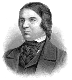 Robert Schumann, 1810 - 1856, a German composer and pianist of the Romantic, Historische Zeichnung