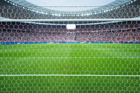 BERLIN, GERMANY - JULY 6, 2024: Euro 2024 quarterfinal match Nederlands vs Turkey. Detail of goal's