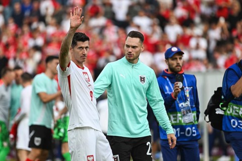 BERLIN, GERMANY - JUNE 21, 2024: Euro 2024 Groupe D match Poland vs Austria 1:3. Robert Lewandowski