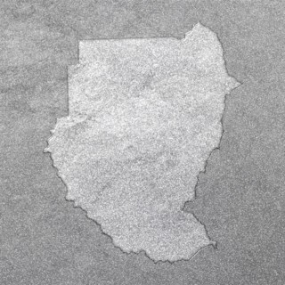 Map of Sudan, silver background, map background