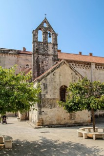 Beautiful little ancient chapel in downtown Trogir, Croatia, Europe