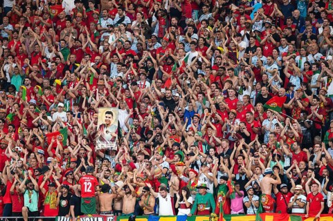 LEIPZIG, GERMANY - JUNE 18, 2024: Euro 2024 Groupe F match Portugal vs Czechia 2:1. Portugal