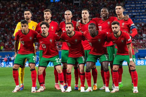 LEIPZIG, GERMANY - JUNE 18, 2024: Euro 2024 Groupe F match Portugal vs Czechia 2:1. Team of