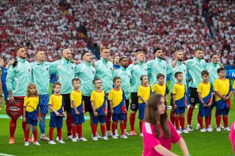 BERLIN, GERMANY - JUNE 21, 2024: Euro 2024 Groupe D match Poland vs Austria 1:3. Team of Austria