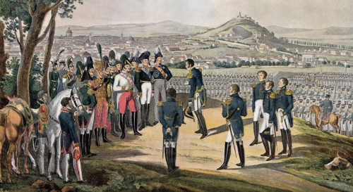 After the Battle of Paris the French Empire surrendered on March 31, Übergabe von Paris nach der