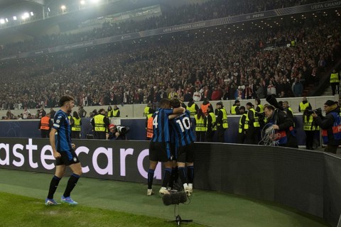 Football match, Nicolo' ZANIOLO Atalanta Bergamo 10 has just scored the 0:2 for Atalanta Bergamo,