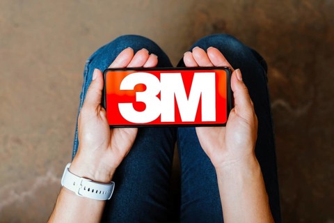 In this photo illustration, the 3M Company logo is displayed on a smartphone screen