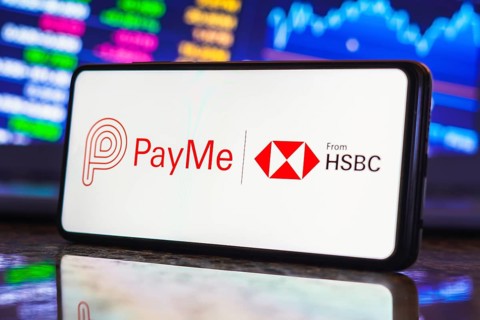 In this photo illustration, the PayMe logo is displayed on a smartphone screen