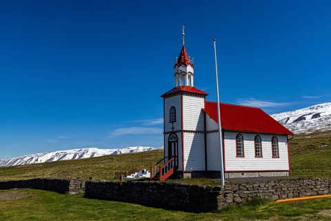 Church in Skagafjörður, Iceland, Europe