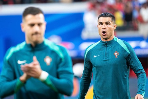 LEIPZIG, GERMANY - JUNE 18, 2024: Euro 2024 Groupe F match Portugal vs Czechia 2:1. Portugal