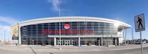 Balzac, Alberta, Canada. Feb 19, 2024. New Horizon Mall a modern shopping mall in the Calgary