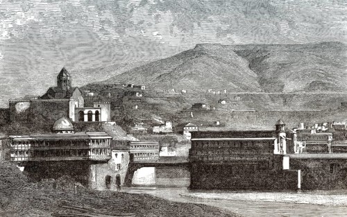Tbilisi or Tbilisi, the capital of Georgia, Caucasus region of Eurasia, 19th century