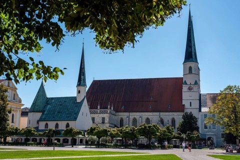 Small main Church of the Pilgrimage Site in Altoetting in Bavaria, Germany, Europe